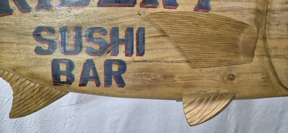 Trident Sushi Bar Carved Trade Sign