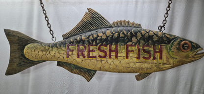 Six Foot "Fresh Fish" Trade Sign