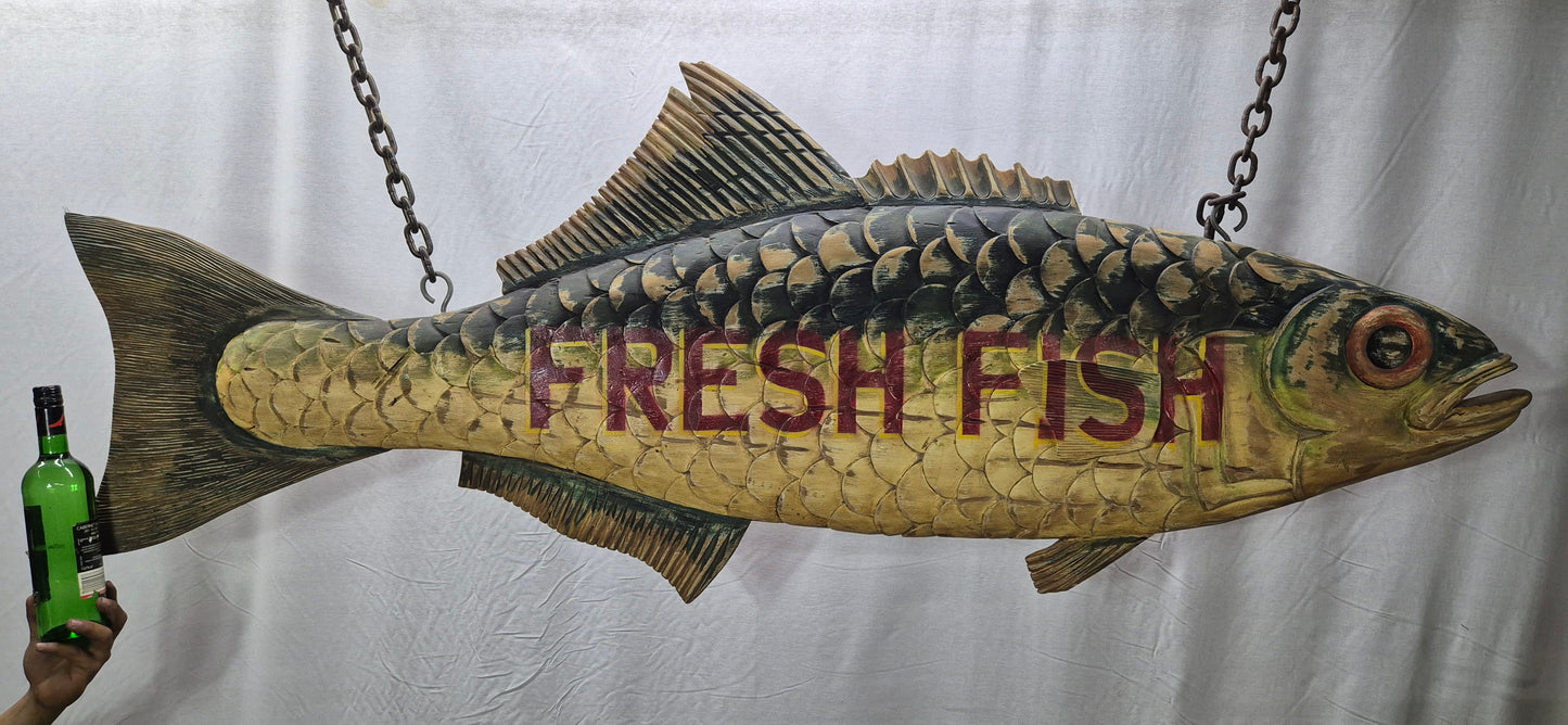 Six Foot "Fresh Fish" Trade Sign