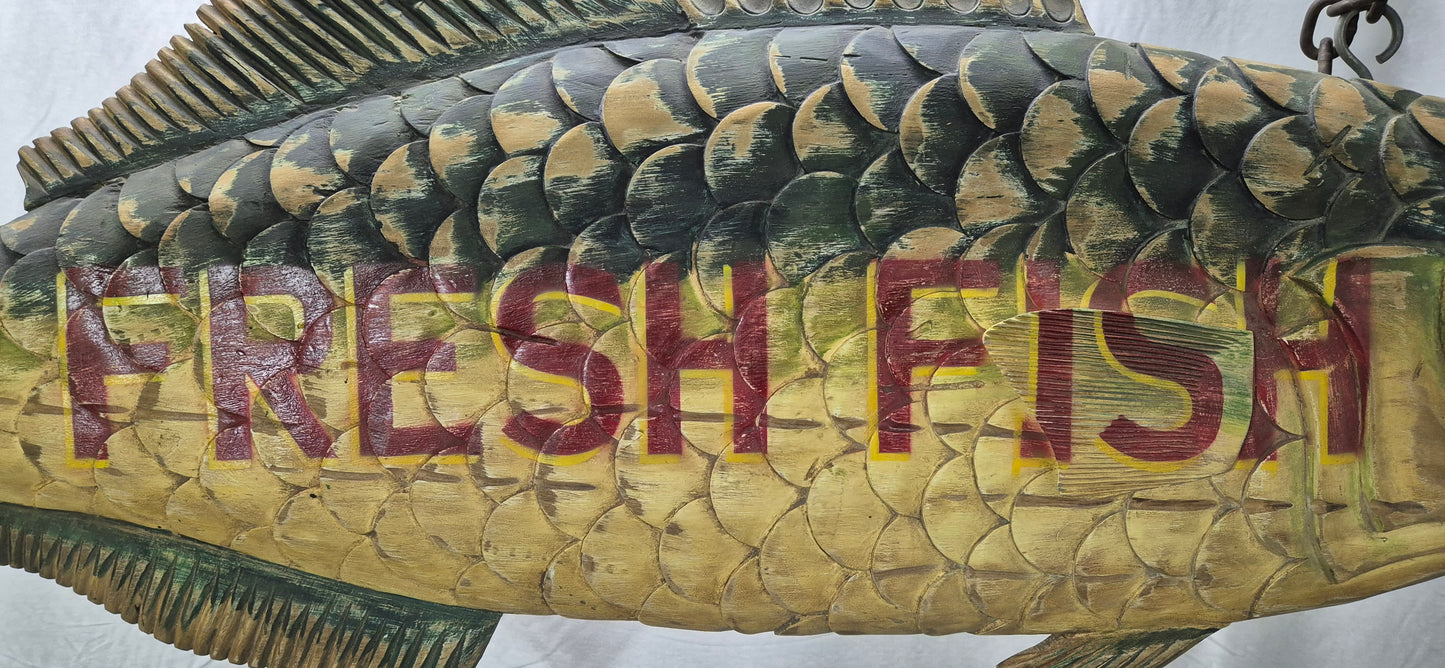 Six Foot "Fresh Fish" Trade Sign