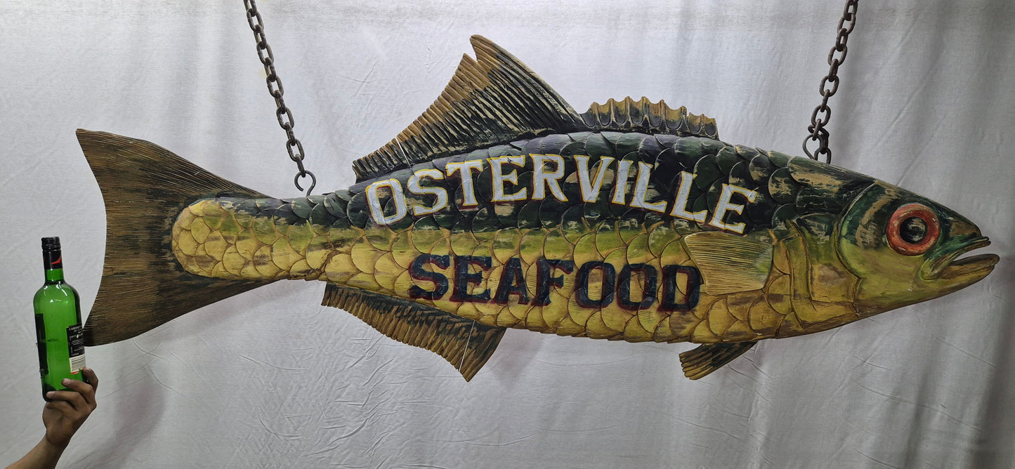 Six Foot "Osterville Seafood" Trade Sign