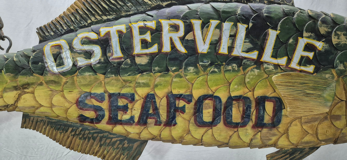 Six Foot "Osterville Seafood" Trade Sign