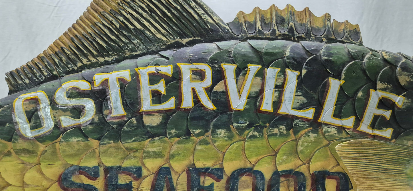 Six Foot "Osterville Seafood" Trade Sign