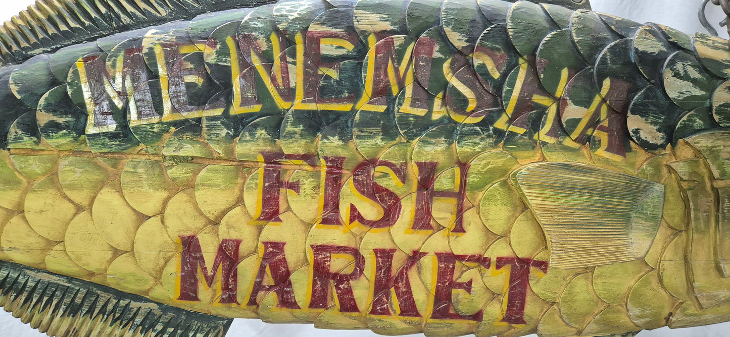 Six Foot Menemsha Fish Market Trade Sign