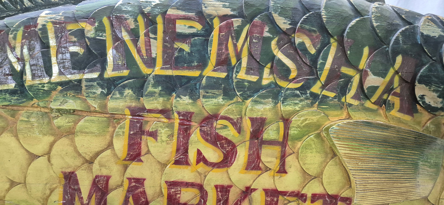 Six Foot Menemsha Fish Market Trade Sign