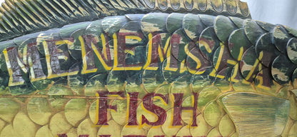 Six Foot Menemsha Fish Market Trade Sign