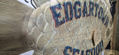 Edgartown Seafood Carved Flounder Trade Sign