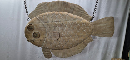 Edgartown Seafood Carved Flounder Trade Sign