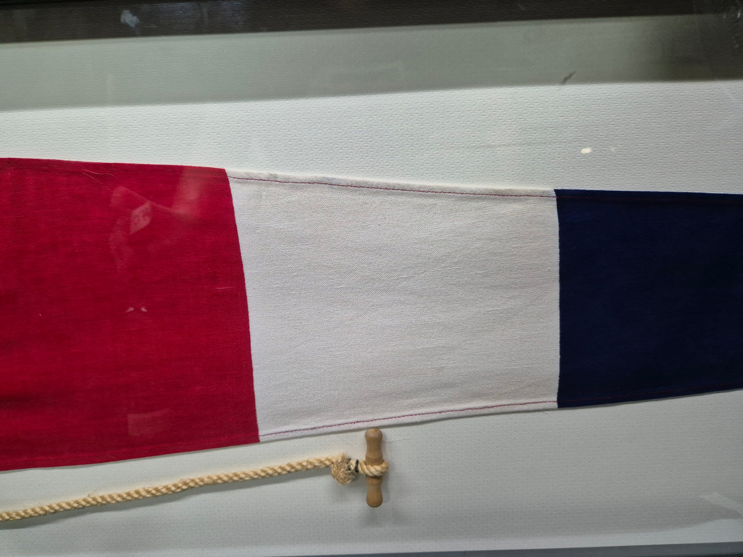 Nautical Signal Pennant for Numeral THREE in Frame