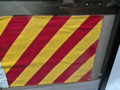 Nautical Signal Flag of Letter "Y" in Shadowbox Frame