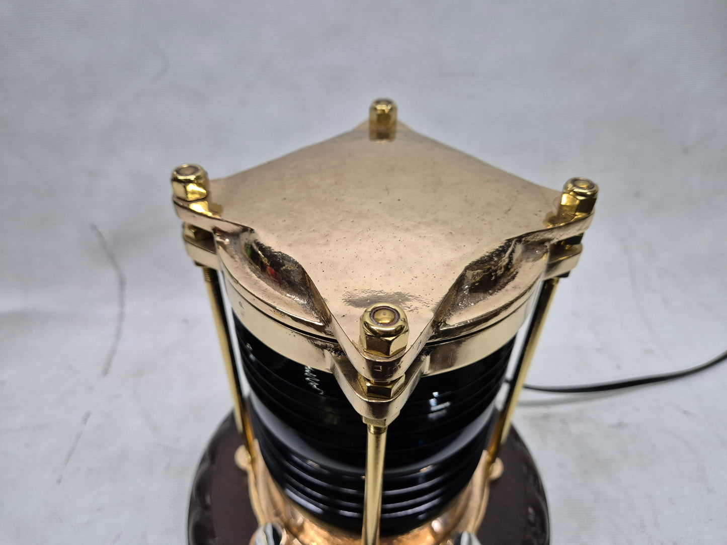 Exceptional Marine Beacon with Rich Blue Fresnel Lens