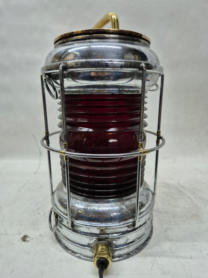 Perko Anchor Ship's Lantern with Ruby Red Lens