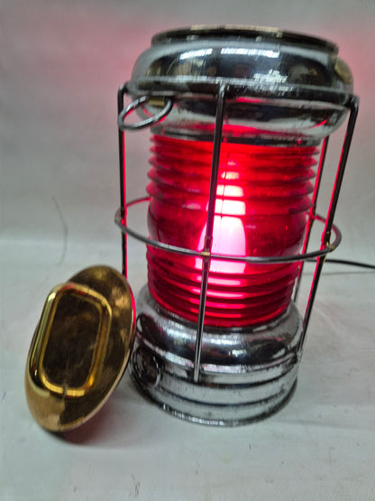 Perko Anchor Ship's Lantern with Ruby Red Lens