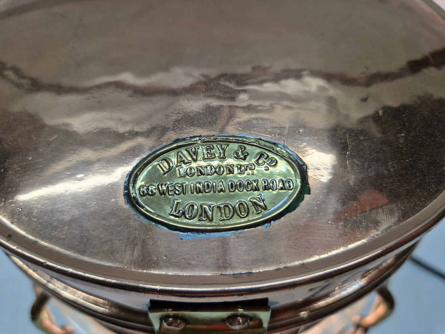 Solid Copper Marine Lantern with Fresnel Lens