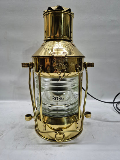 Solid Brass Ship's Anchor Lantern of Solid Brass