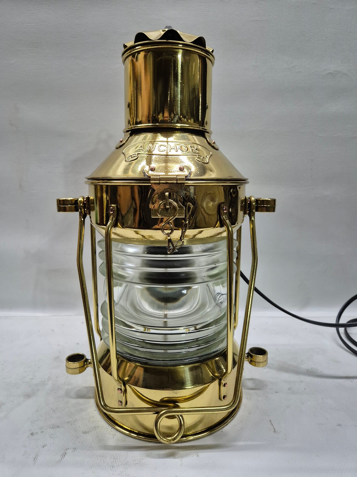 Solid Brass Ship's Anchor Lantern of Solid Brass