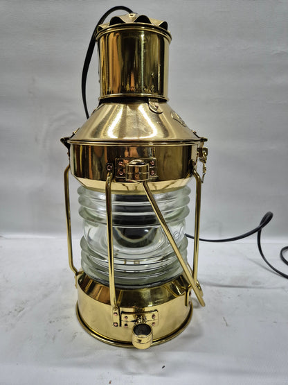Solid Brass Ship's Anchor Lantern of Solid Brass
