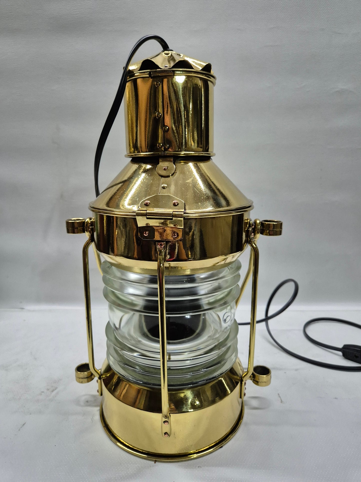 Solid Brass Ship's Anchor Lantern of Solid Brass