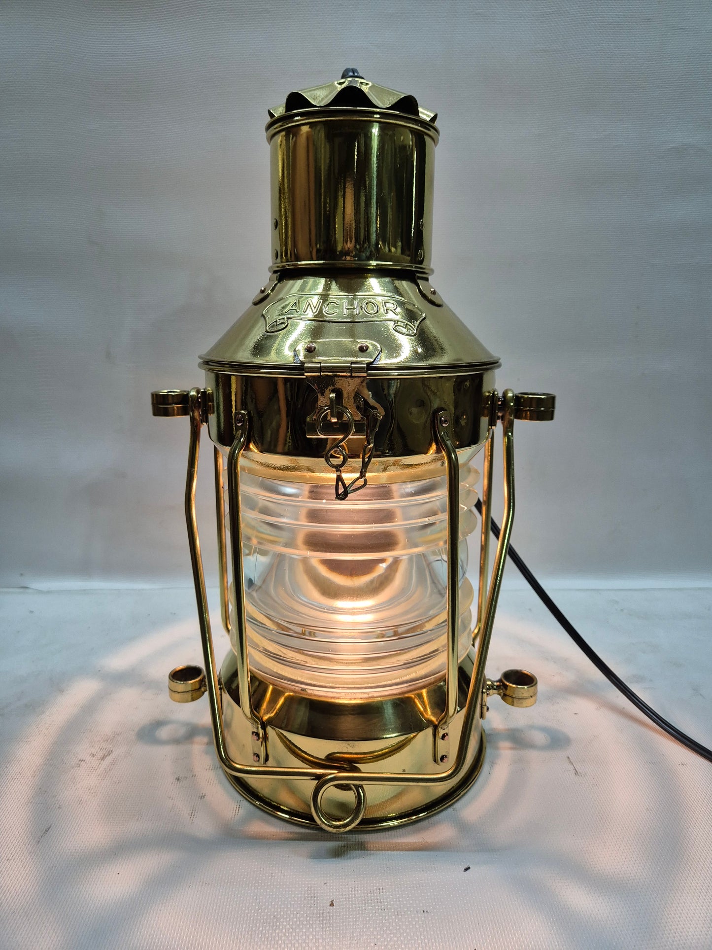 Solid Brass Ship's Anchor Lantern of Solid Brass
