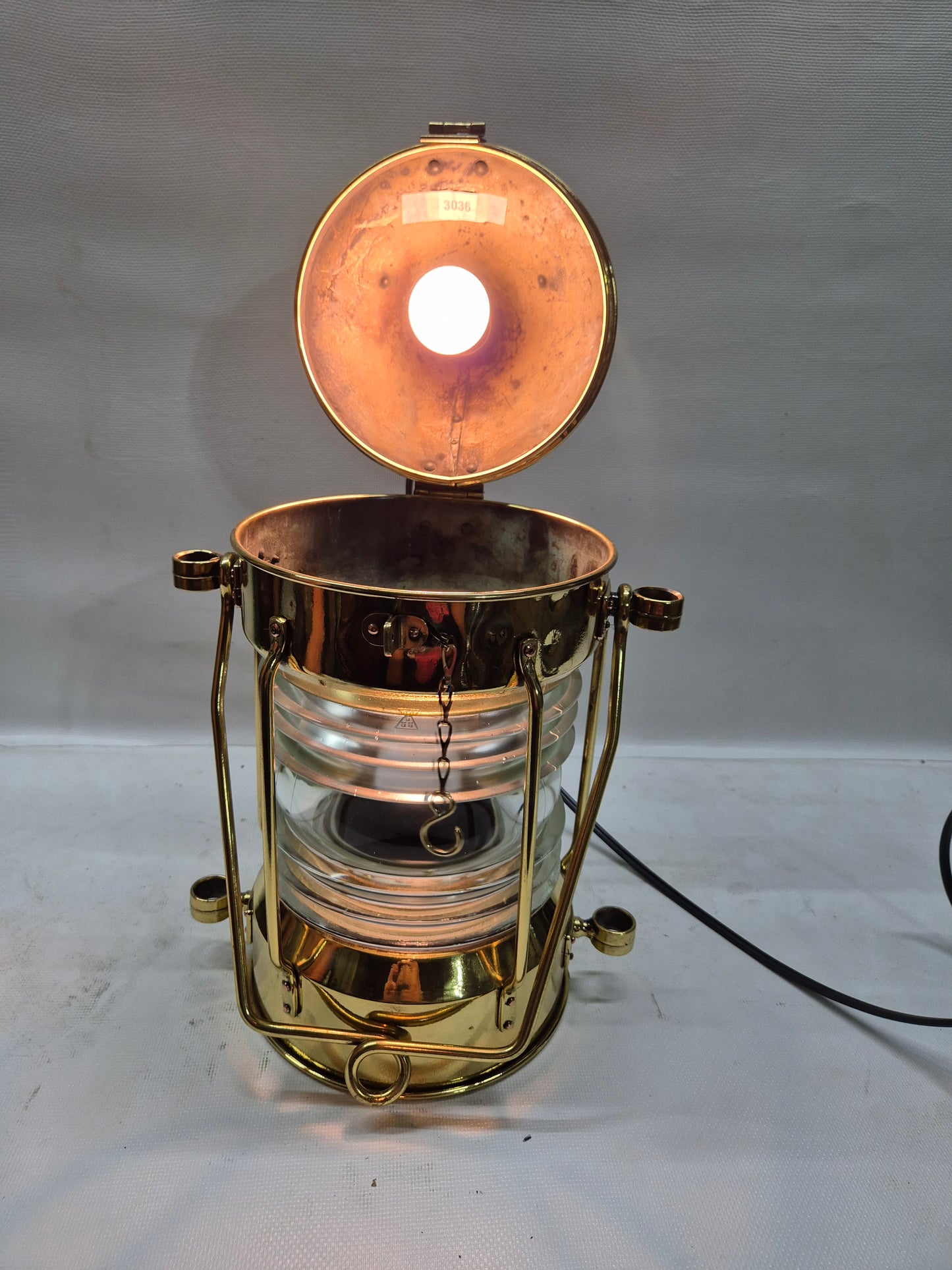 Solid Brass Ship's Anchor Lantern of Solid Brass