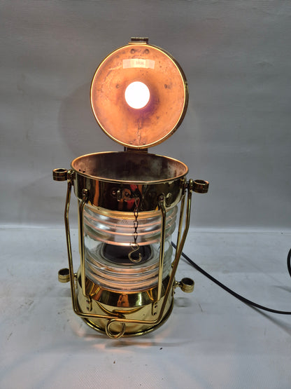 Solid Brass Ship's Anchor Lantern of Solid Brass