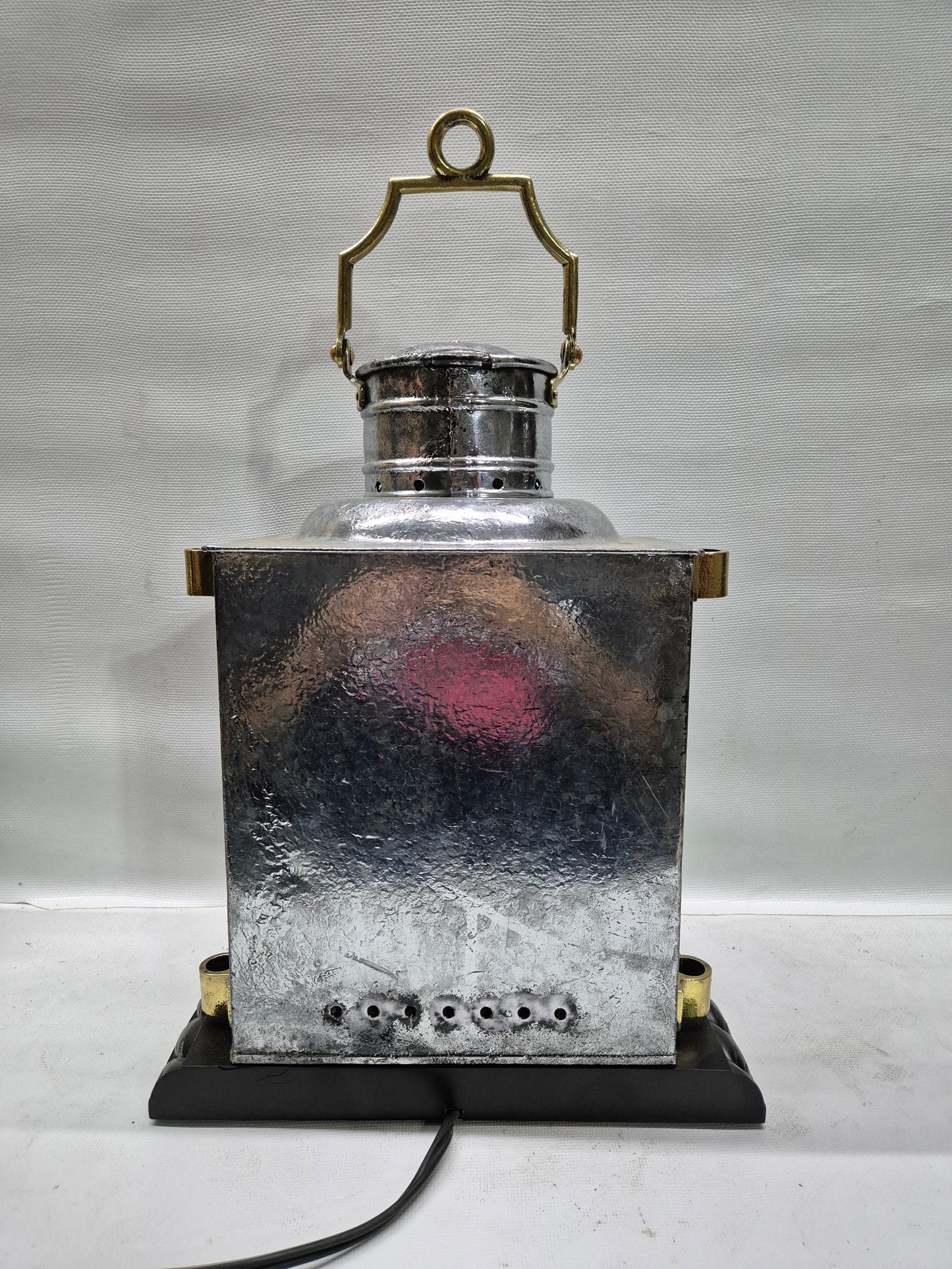 Polished Steel Ship’s Masthead Lantern with Fresnel Lens