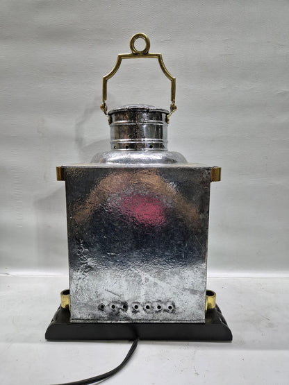 Polished Steel Ship’s Masthead Lantern with Fresnel Lens
