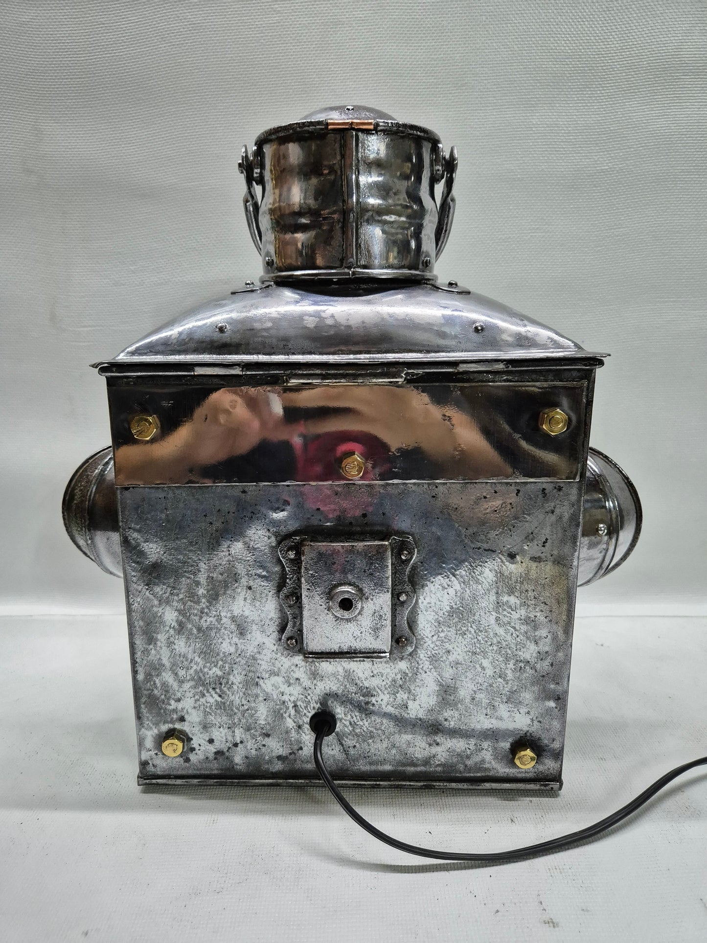 Polished Triple Lens Marine Lantern that is Very Large
