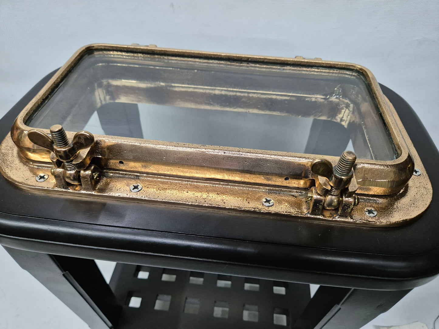 Solid Brass Ship's Porthole Transformed into a Table