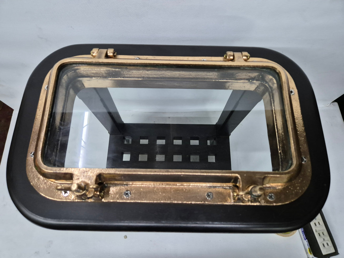 Solid Brass Ship's Porthole Transformed into a Table