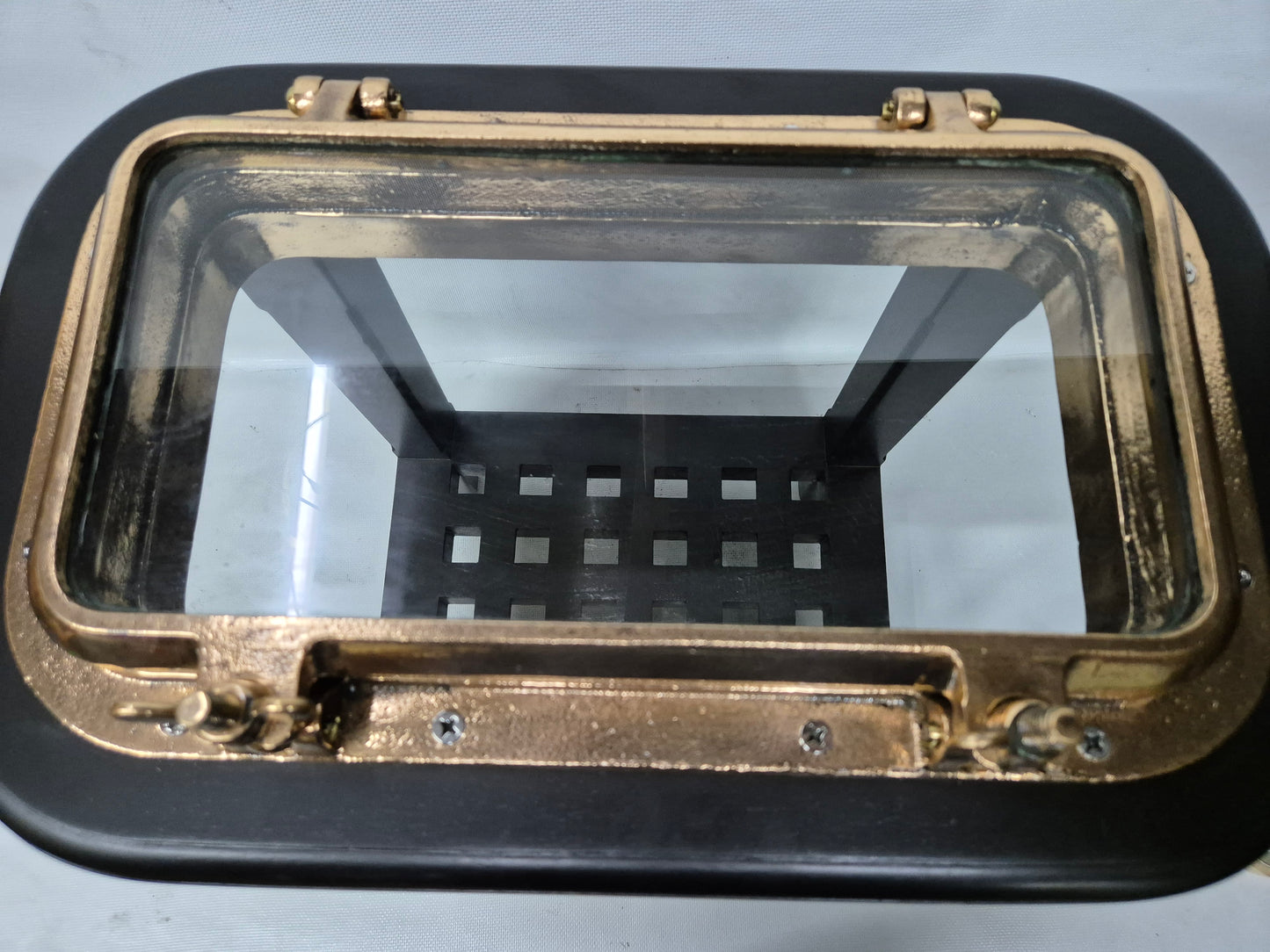 Solid Brass Ship's Porthole Transformed into a Table