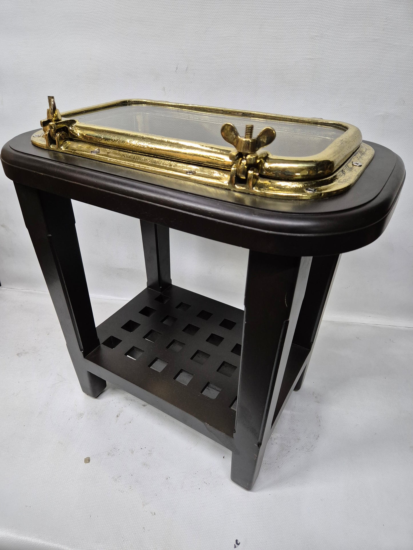 Solid Brass Ship's Porthole Made into a Table