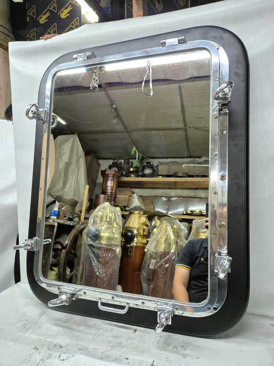 Ship's Porthole Transformed into a Wall Mounted Mirror