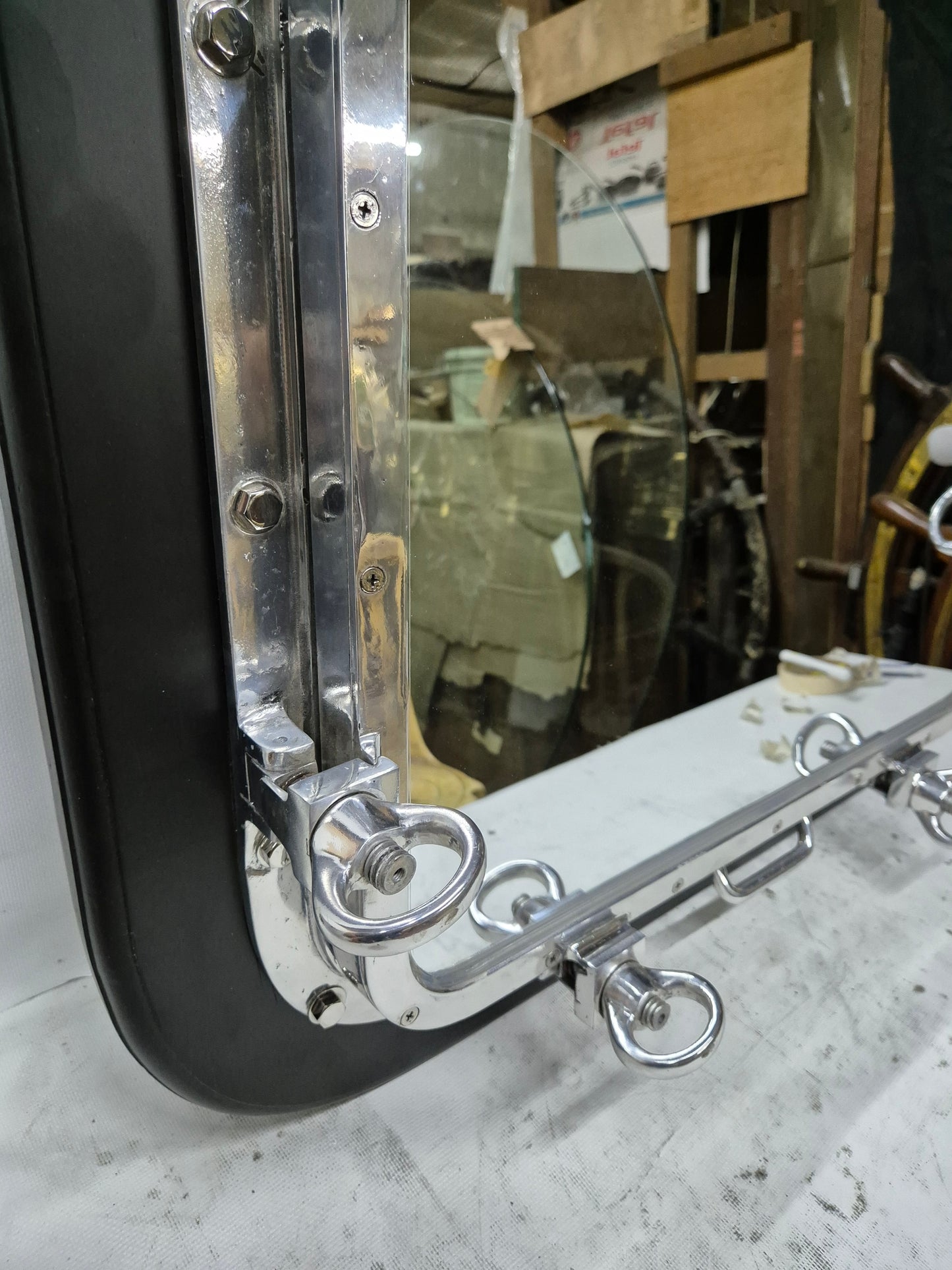Ship's Porthole Transformed into a Wall Mounted Mirror