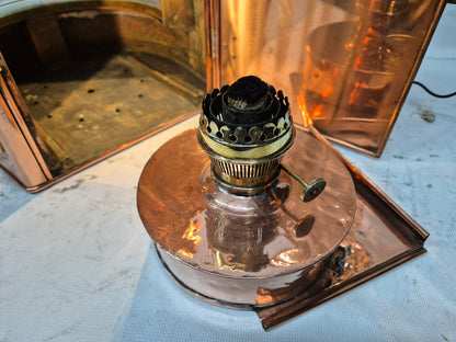 Polished Copper Masthead Lantern with Fresnel Lens