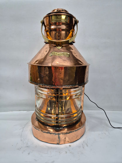 Solid Copper Ship's Masthead Lantern from England