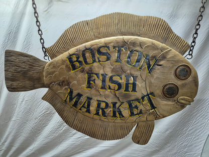 Boston Fish Market Trade Sign