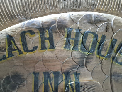 Carved Fish Trade Sign for "Beach House Inn, Brant Point"