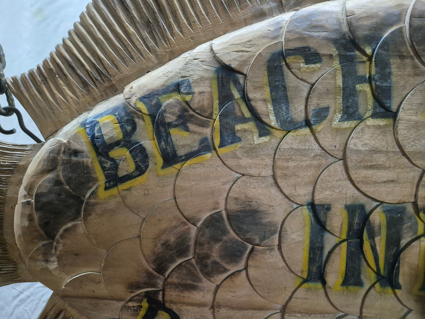 Carved Fish Trade Sign for "Beach House Inn, Brant Point"