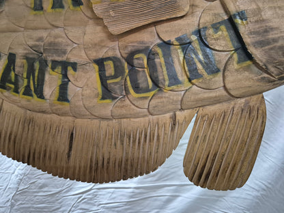 Carved Fish Trade Sign for "Beach House Inn, Brant Point"