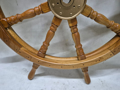 Eight Spoke Ship’s Wheel with Gold Hub
