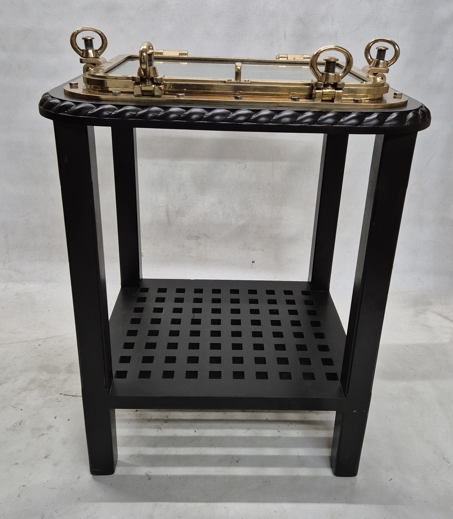 Outstanding Brass Ship's Porthole Window Transformed to a Table