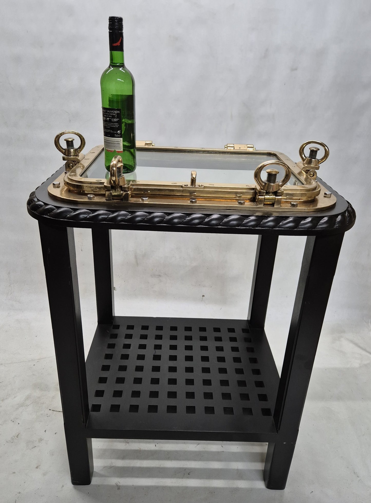 Outstanding Brass Ship's Porthole Window Transformed to a Table