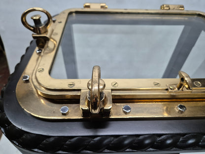 Outstanding Brass Ship's Porthole Window Transformed to a Table