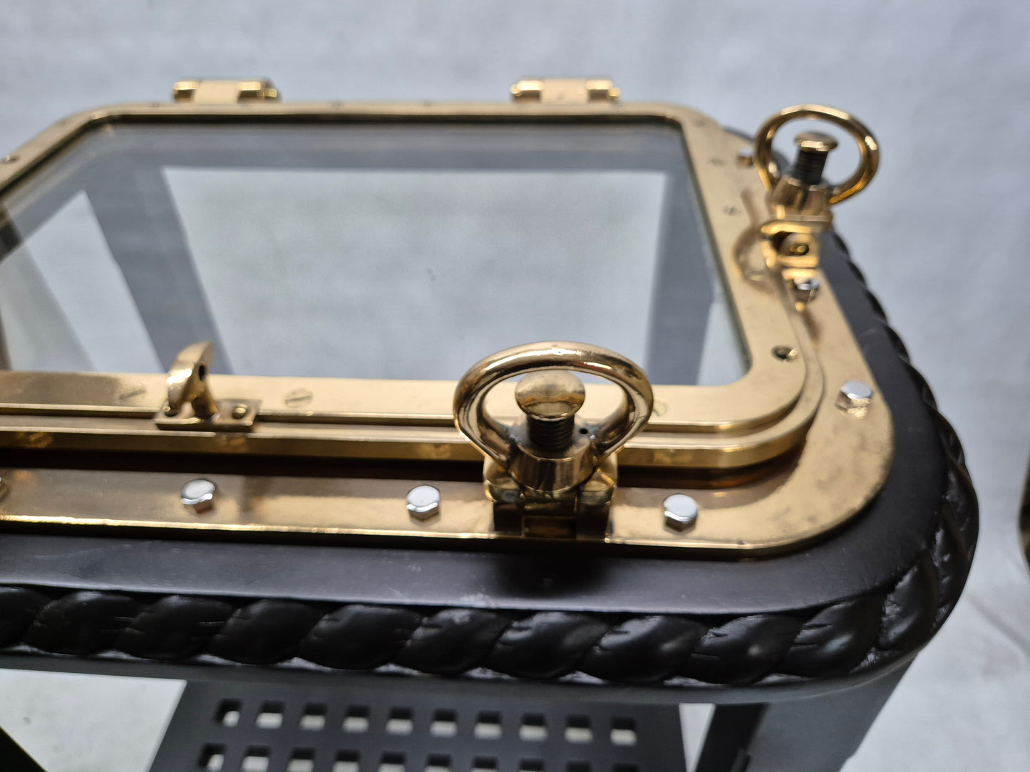 Outstanding Brass Ship's Porthole Window Transformed to a Table