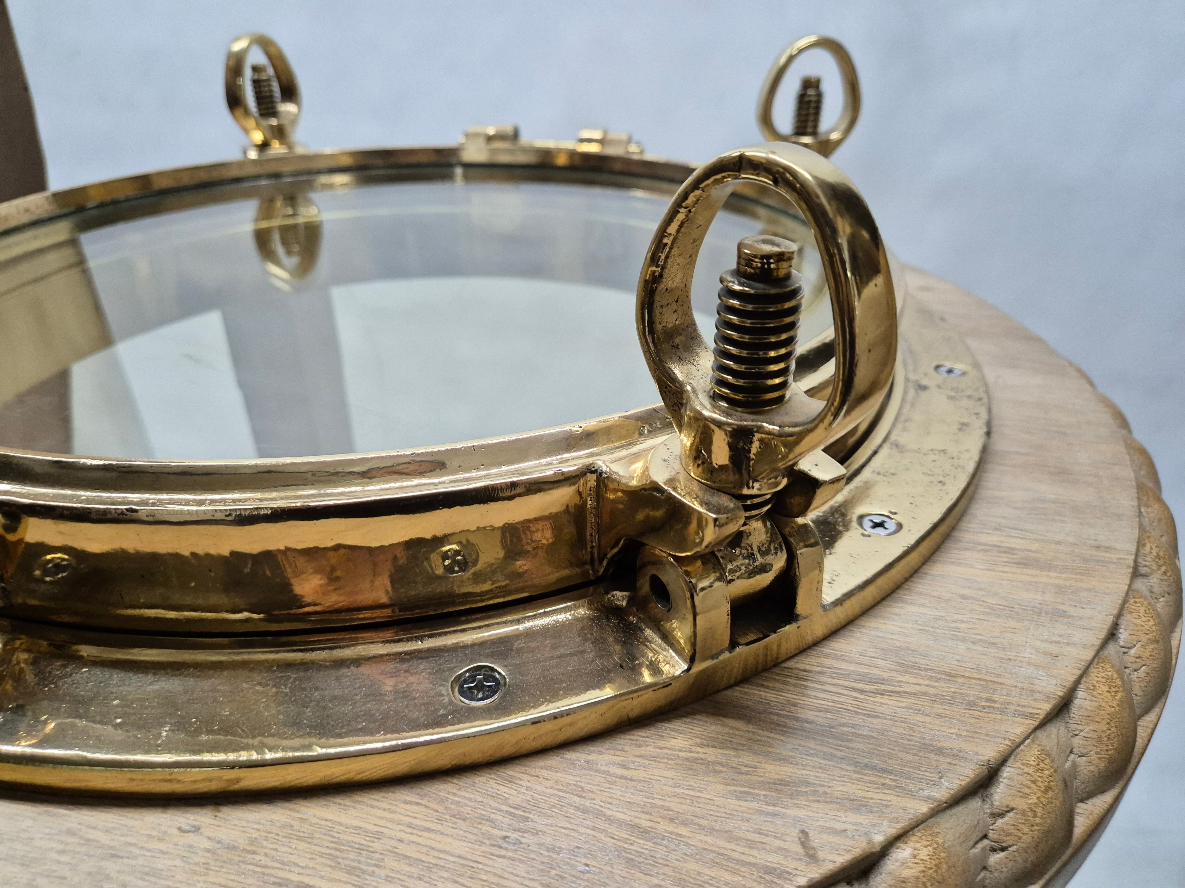 Brass Ship's Porthole Repurposed as a Table – Lannan Gallery