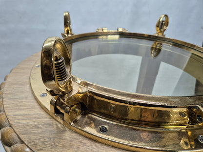Brass Ship's Porthole Repurposed as a Table