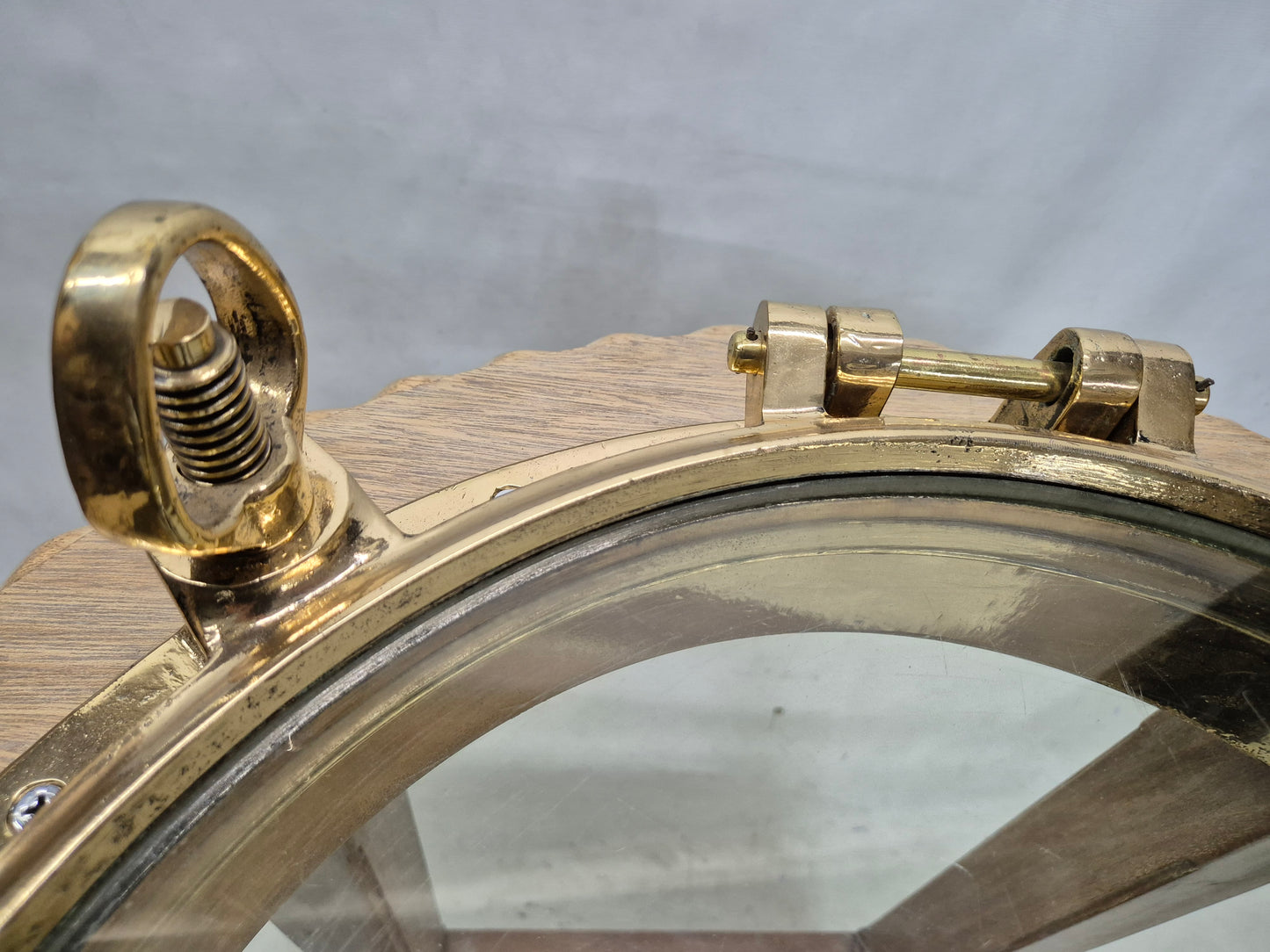 Brass Ship's Porthole Repurposed as a Table