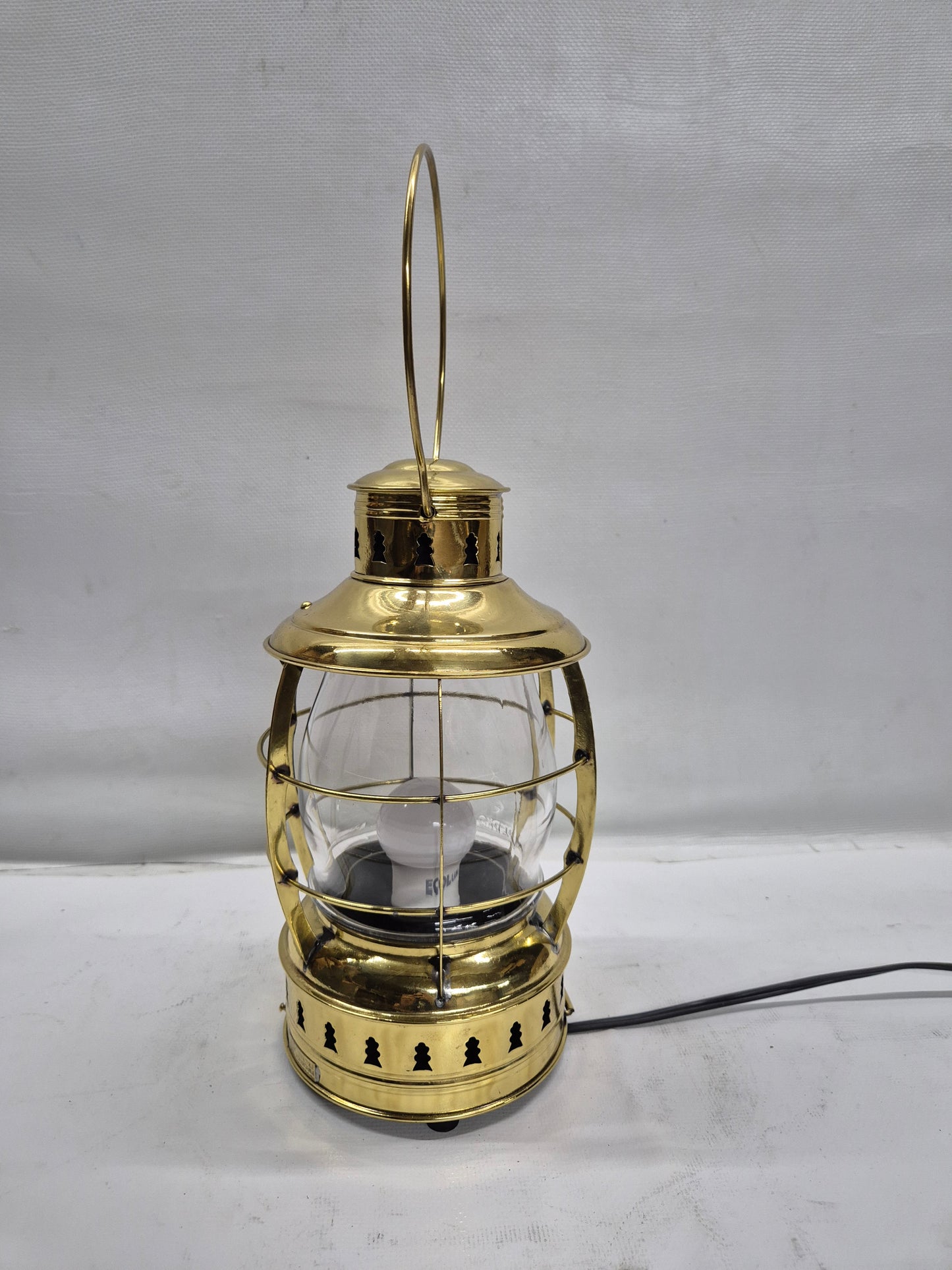 Solid Brass Ship's Lantern by Perko of Brooklyn, New York