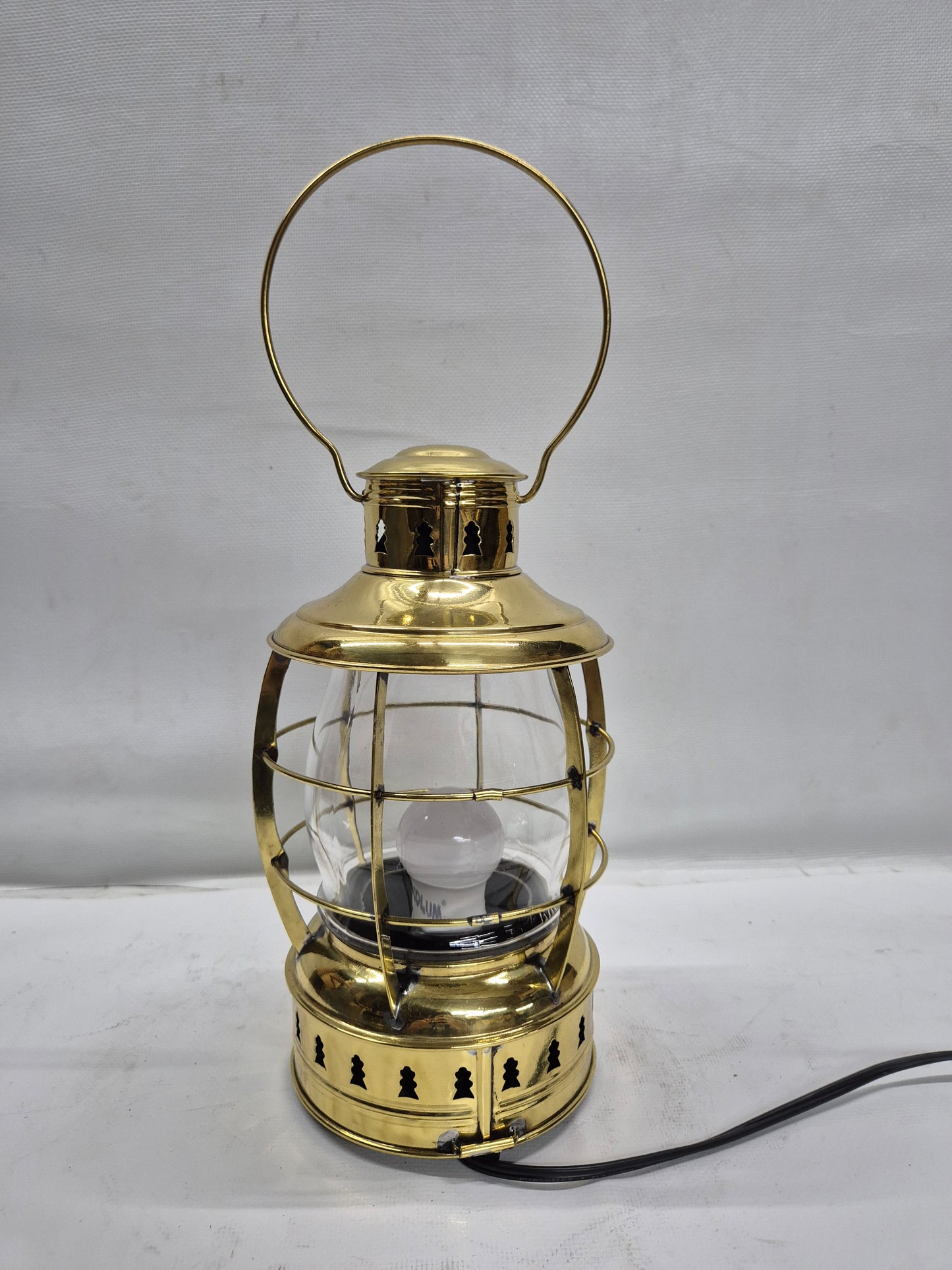 Solid Brass Ship's Lantern by Perko of Brooklyn, New York